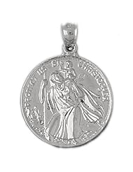 Clevereves 14K White Gold Pendant Religious 7.7 - Gram(s)