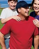Port & Company Mens Big 50/50 Cotton/Poly wrinkle resistant T-Shirt. PC55