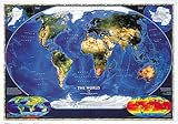 World Satellite Map, Art Poster