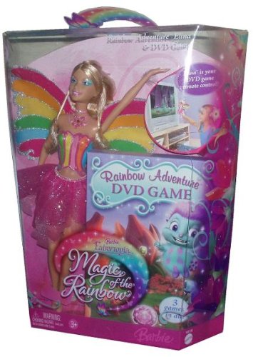 51FKWQoJ9RL Barbie Fairytopia Magic of the Rainbow 12 Inch Doll   Rainbow Adventure Elina with DVD Game