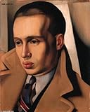 IMAGE OF Hand Made Oil Reproduction - Tamara de Lempicka - 24 x 30 inches - Portrait d'homme au col relev