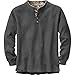Legendary Whitetails Mens Summit Double Collar Henley Charcoal Heather Large