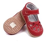 CHD 子供ドレスシューズ フォーマルベビーシューズ 子供 靴 プリンセス風 ベビーシューズ 女の子ファーストシューズ リボン レザー 赤ちゃん 可愛い プレゼント 滑り止め (内寸17.5cm, レ