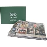 Village Square Beautiful hardboard cork backed placemats ~ Boxed Set of 4