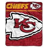 NFL Kansas City Chiefs Micro Raschel Plush Throw Blanket, Livin Large Design at Amazon.com
