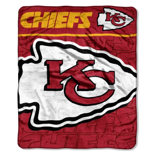 NFL Kansas City Chiefs 50-Inch-by-60-Inch Micro-Raschel Plush Throw 