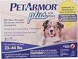 UPC 073091025665 product image for PetArmor 3 Count Plus for Dogs Flea and Tick Squeeze-On, 23-44 lb. | upcitemdb.com