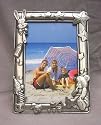 4&times;6 Pewter Finished Children's Picture/photo Frame Featuring a Teddy Bear, Jack in the Box, and Other Children's Toys.