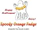 BOO Halloween Spooky Orange Fudge Box