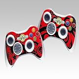 RED Protective Skin Decorative Decal for XBOX 360 Controller (2pcs in 1)
