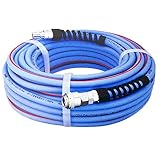 エアーコンプレッサー 用 ソフト エアーホース カプラ 付 内径 6.5mｍ 外径 10.7mm × 10m AG-6510SPH パオック