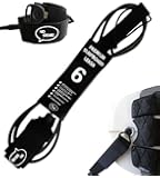 Premium Surf Leash [1 Year Warranty] Maximum Strength, Lightweight, Kink-free, Perfect for All Types of Surfboards. 7mm thick (1/4")