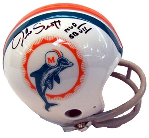 Jake Scott ''MVP SB VII'' Autographed/Hand Signed Miami Dolphins Mini Helmet
