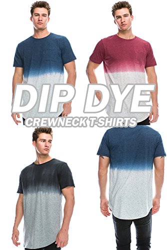 Men's Hipster Hip Hop Skater Dip Dye Speckle Print eLong Loneline Tshirts