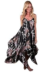 Sexy Wrap Halter General Print Evening Dress/Maxi Dress 