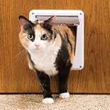 PetSafe Four-Way Locking Deluxe Cat Flap with Frame, White
