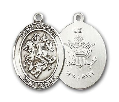 Cheap Girls Jewelry Sterling Silver St. George Army Medal For Sale