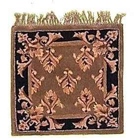 1'6 x 1'6 Brown Hand Tufted Wool Tabriz Square Rug