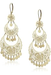 14k Yellow Gold Filigree Dangle Lever Back Dangle Earrings