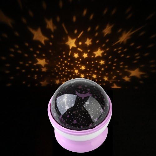 RoyalStyle® LED Projector Night Light Lamp With Beautiful Rotation Star Sky Romantic Colorful Star Light (Purple)