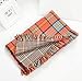Aircee (TM) Women Autumn Winter Soft Wrap Shawl Blanket Tartan Plaid Tassel Pashmina Scarf (Orange)