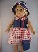 A 3pc Denim Dress with Hat and Purse Designed for 18 Inch Doll Like the American Girl Dolls