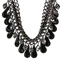 Teardrop Choker Necklace - Black