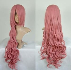 Topbill 80cm Long Vocaloid- Luka Pink Wavy Anime Cosplay wig