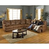 Ranger Reclining Sectional in Tanner Microfiber