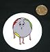 3 button / pin printed with earth, arms, globe, legs, geography, face, world, spherical, anthropomorphism, planet, orb