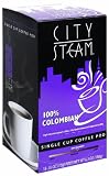 City Steam 17510 100-Percent Colombian Single Cup Coffee Pods, 18-count