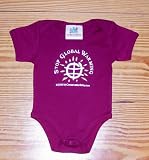 Organic Cotton Maroon Onesie-Stop Global Warming