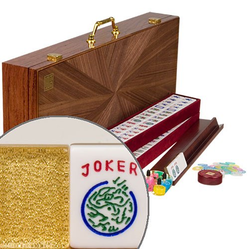 American Mahjong Set with Gold Tiles