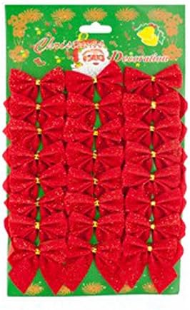 (24)2.5 - Inch Red Velvet Christmas Ribbon Bow Ties
