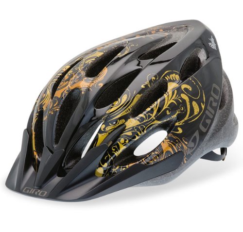 Giro Damen Fahrradhelm Skyla, black/gold paisley, 50-57 cm, 200017012