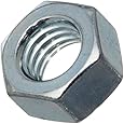 Steel Hex Nut, Zinc Plated Finish, Class 8, JIS B1181, M10-1.25 Thread Size, 14 mm Width Across Flats, 8 mm Thick (Pack of 25)