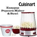 Cuisinart CPM-900 Easypop Popcorn Maker Stainless Steel and Red Wth Pop Corn Bowl.