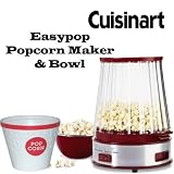 Cuisinart CPM 900 Easypop Popcorn Maker Stainless Steel and Red Wth Pop Corn Bowl. cuisinart Cuisinart CPM-900 Easypop Popcorn Maker Stainless Steel and Red Wth Pop Corn Bowl.