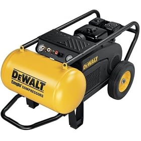 DEWALT D55273 Heavy-Duty 5-1/2 Horsepower 10.5 Gallon Oiled Gas Wheeled Compressor