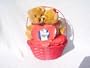 Ghirardelli Milk Chocolate Hugging Valentine Teddy Bear Gift Couple Basket