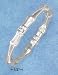 Cuff Links Xx-6588 : Sterling Silver Hp 6.75 Inch Hinged Bamboo-Inspired Bracelet