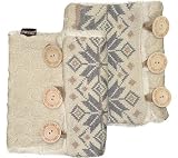 MUK LUKS Women's Snowflake Cable Boot Sweater Shoe Accessory