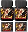 Tasmanian Devil Taz All Fired Up 4 Pc Floor Mat Set