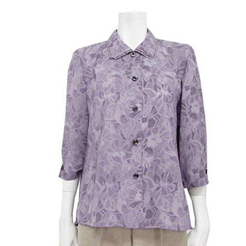 (ノーブランド品) ボタンがけ不要マジックテープ 腰曲がり体型対応 シャツ ブラウス