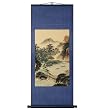 EXP Handmade Pastoral Lakeside Scenery Scroll Wall Art Painting