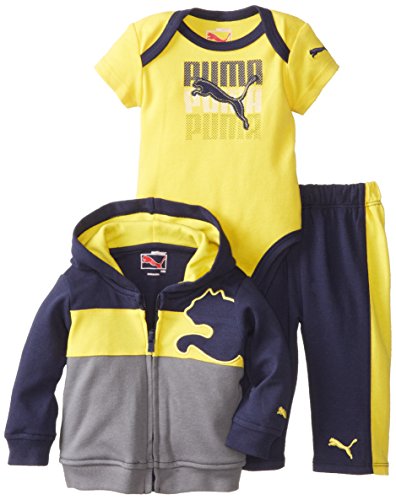 Puma - Kids Baby-Boys Infant Cat Interlock Jacket Set