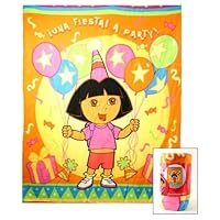Kids Fleece Blanket Headquarters: Lightning McQueen, Dora, Spongebob, Barbie, More (Approx. 50 x 60)