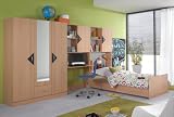 Jugendzimmer Kinderzimmer 3 türiger Schrank