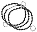 Mws Multi 3 Black Onyx Beads And Ss Stretch Breacelets