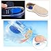 TrendBox 3 Pairs Men Blue Silicone Gel Elastic Soft Cushion Heel Pads Insoles Inserts Pain Relief Foot Care Massager Shock Absorption Sports Walking